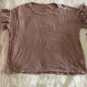 Distressed American eagle tee